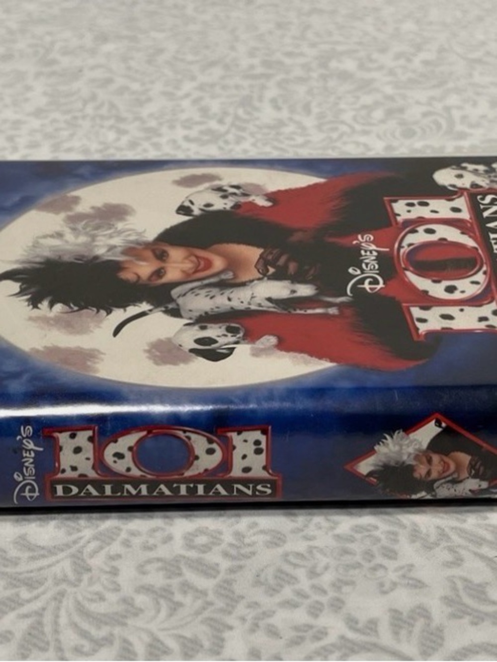 Disney 101 Dalmatians Back Cover — Blue, White, Black, Red Accents